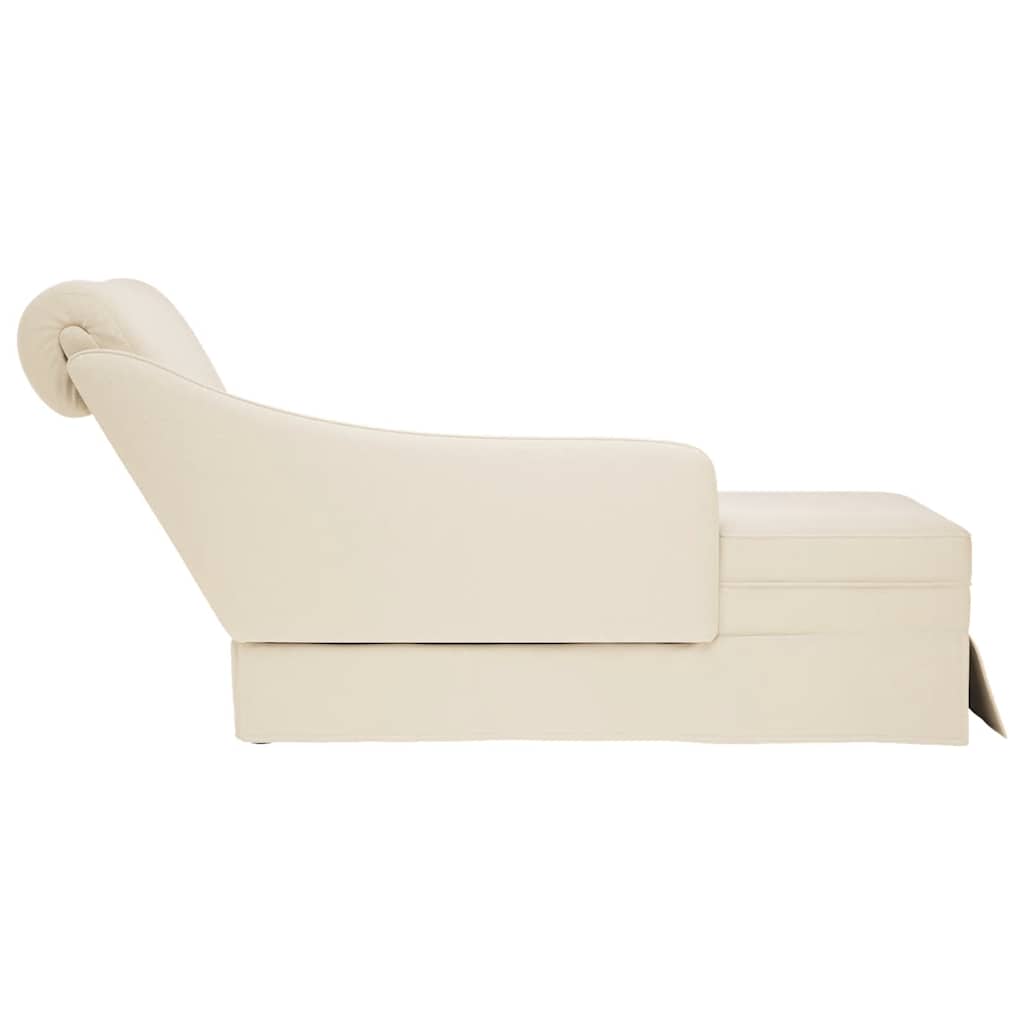 vidaXL Chaiselongue mit Nackenrolle und Rechter Armlehne Leinen