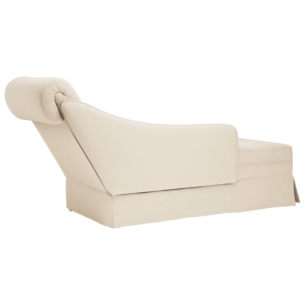 vidaXL Chaiselongue mit Nackenrolle und Rechter Armlehne Leinen