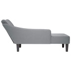 vidaXL Chaiselongue mit Rechter Armlehne Hellgrau Stoff