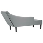 vidaXL Chaiselongue mit Rechter Armlehne Hellgrau Stoff