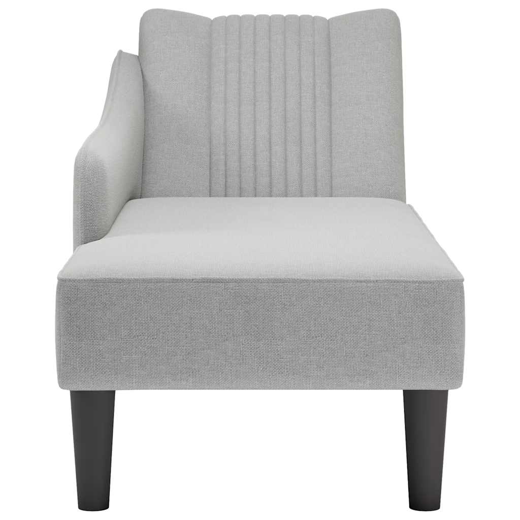 vidaXL Chaiselongue mit Rechter Armlehne Wolkengrau Stoff