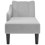 vidaXL Chaiselongue mit Rechter Armlehne Wolkengrau Stoff