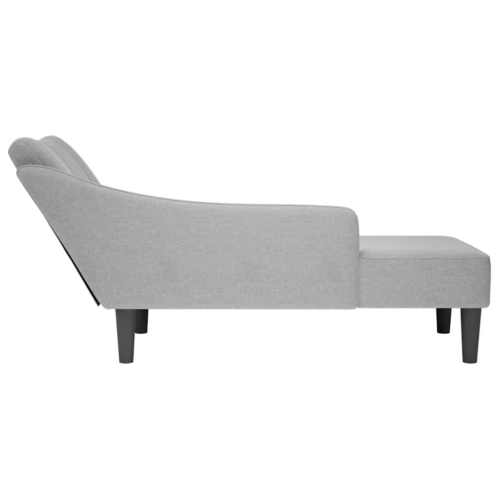 vidaXL Chaiselongue mit Rechter Armlehne Wolkengrau Stoff