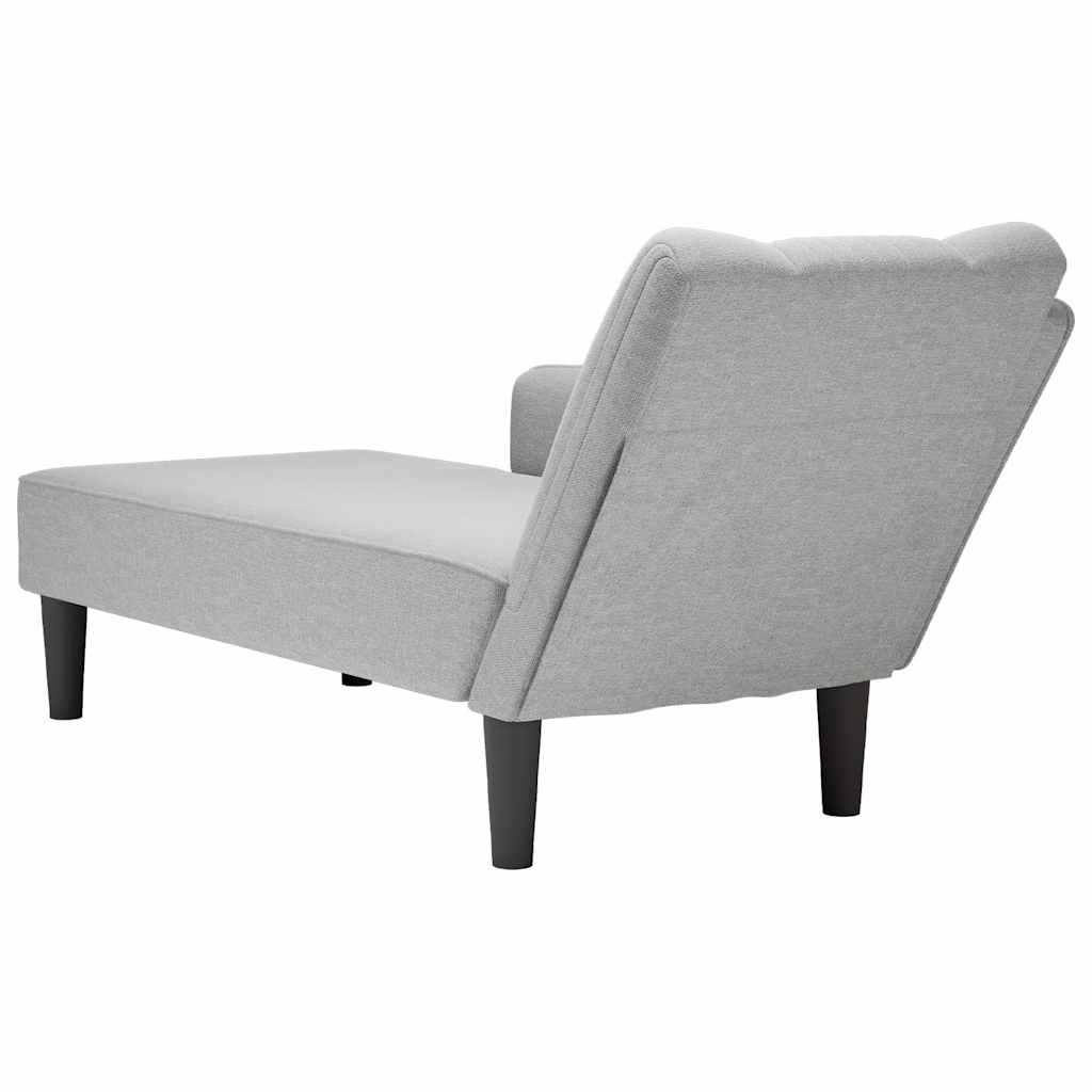 vidaXL Chaiselongue mit Rechter Armlehne Wolkengrau Stoff