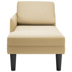 vidaXL Chaiselongue mit Kissen Graugrün Cordstoff