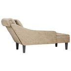 vidaXL Chaiselongue mit Kissen Rechter Armlehne Hellgrau Kunstleder