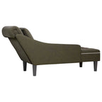 vidaXL Chaiselongue mit Kissen & Rechter Armlehne Armeegrün Kunstleder