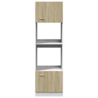 vidaXL Mikrowellenumbauschrank Lyon Sonoma-Eiche 60x57x207 cm Holzwerkstoff