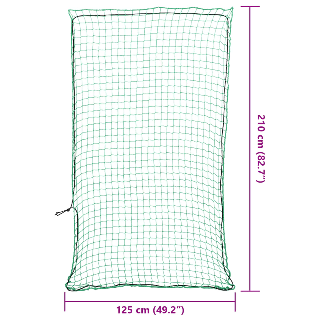 vidaXL Anhängernetz mit Gummiseil Grün 2,1x1,25 m PP