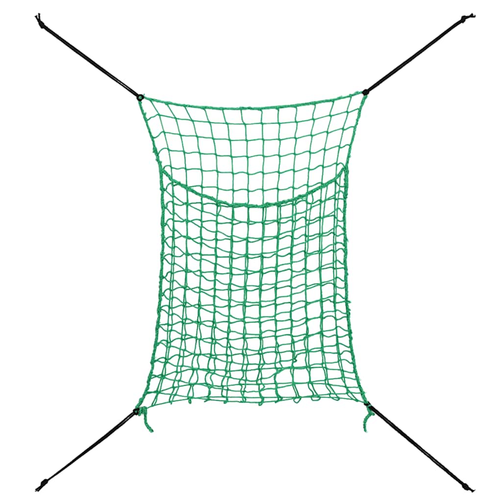 vidaXL Heunetze 2 Stk. Rechteckig Grün 90x60 cm PP