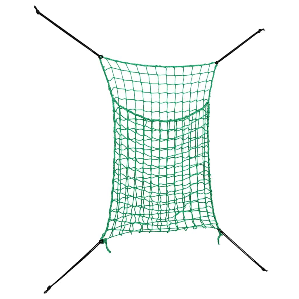 vidaXL Heunetze 2 Stk. Rechteckig Grün 90x60 cm PP
