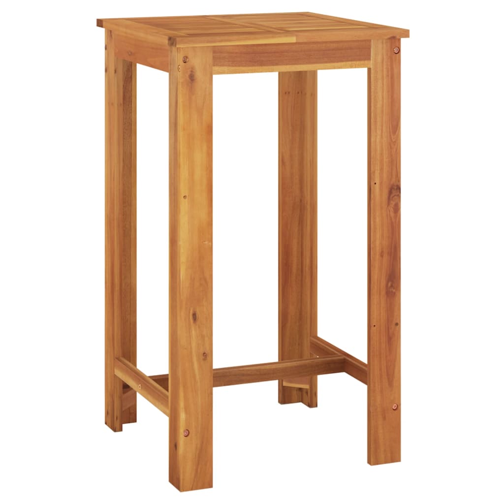 vidaXL 3-tlg. Gartenbar-Set Schwarz Massivholz Akazie und Poly Rattan