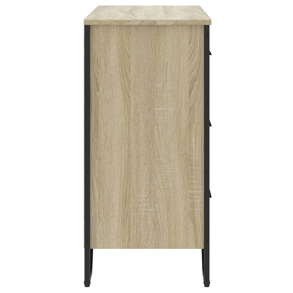 vidaXL Kommode Sonoma-Eiche 91x35,5x74,5 cm Holzwerkstoff