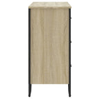 vidaXL Kommode Sonoma-Eiche 91x35,5x74,5 cm Holzwerkstoff