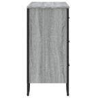 vidaXL Kommode Grau Sonoma 91x35,5x74,5 cm Holzwerkstoff