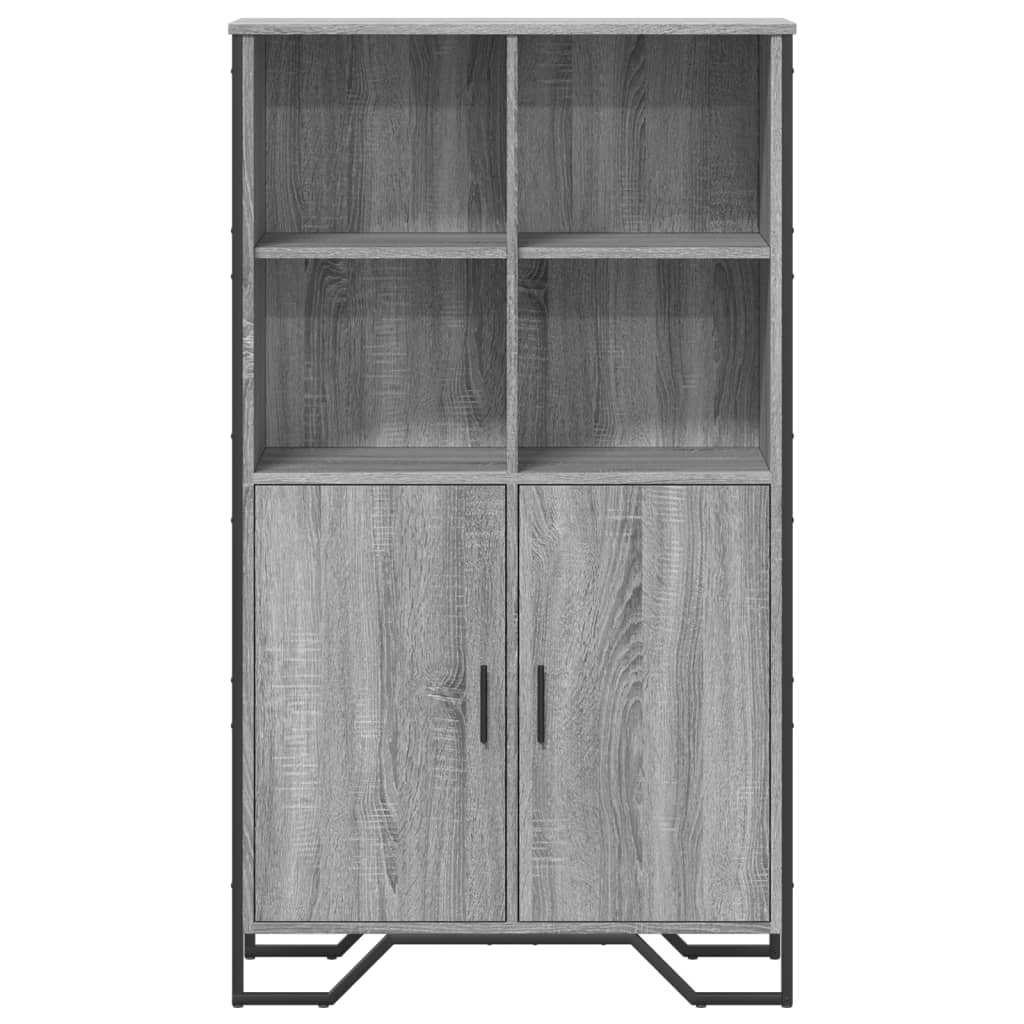 vidaXL Highboard Grau Sonoma 79,5x35,5x137,5 cm Holzwerkstoff