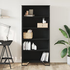 vidaXL Bücherregal Schwarz 80x31x169 cm Holzwerkstoff