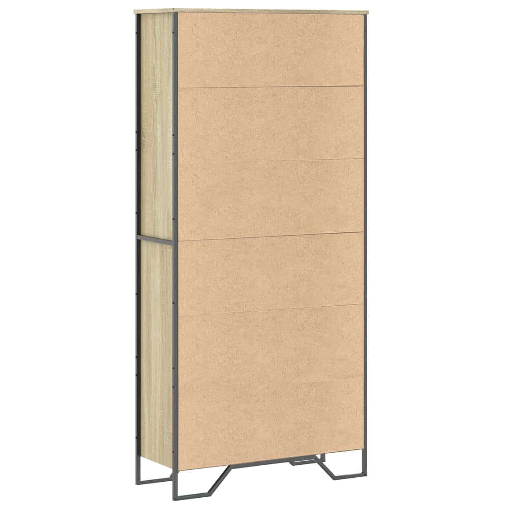 vidaXL Bücherregal Sonoma-Eiche 80x31x169 cm Holzwerkstoff