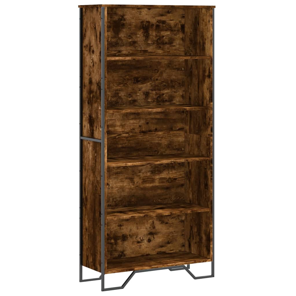 vidaXL Bücherregal Räuchereiche 80x31x169 cm Holzwerkstoff