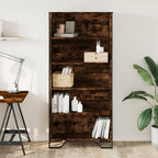 vidaXL Bücherregal Räuchereiche 80x31x169 cm Holzwerkstoff
