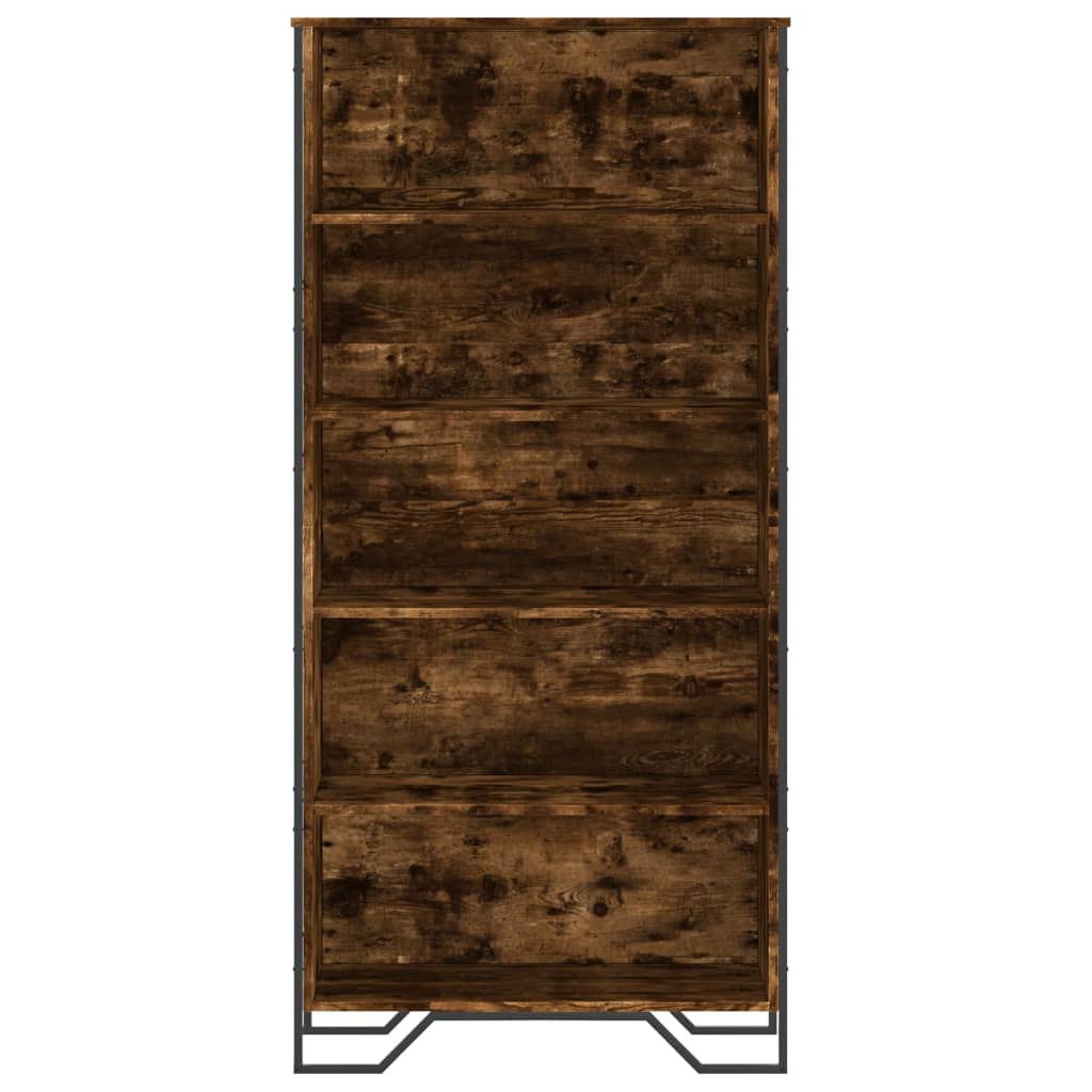 vidaXL Bücherregal Räuchereiche 80x31x169 cm Holzwerkstoff