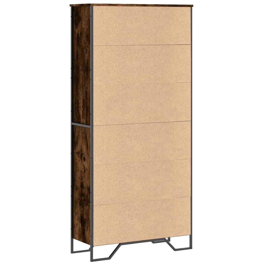 vidaXL Bücherregal Räuchereiche 80x31x169 cm Holzwerkstoff