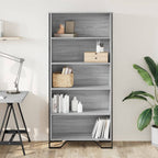 vidaXL Bücherregal Grau Sonoma 80x31x169 cm Holzwerkstoff