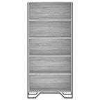 vidaXL Bücherregal Grau Sonoma 80x31x169 cm Holzwerkstoff