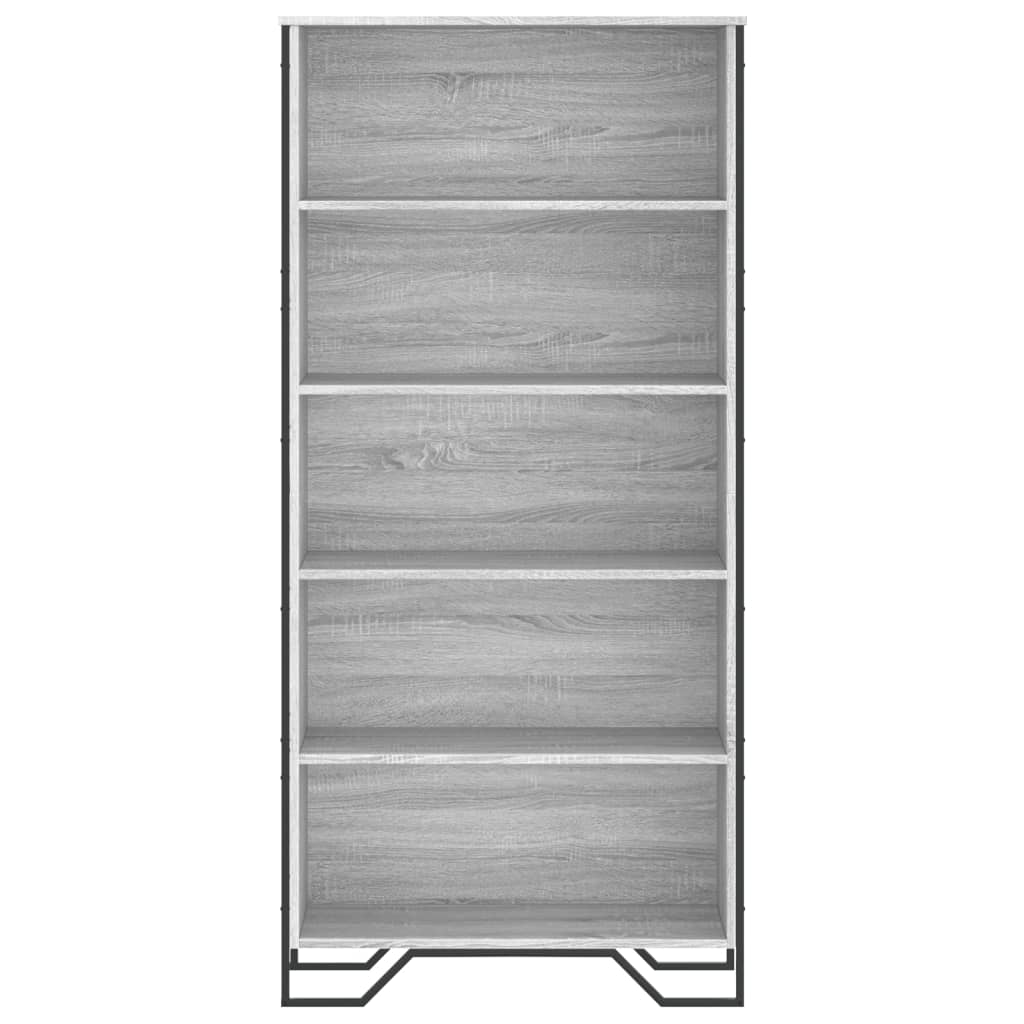 vidaXL Bücherregal Grau Sonoma 80x31x169 cm Holzwerkstoff