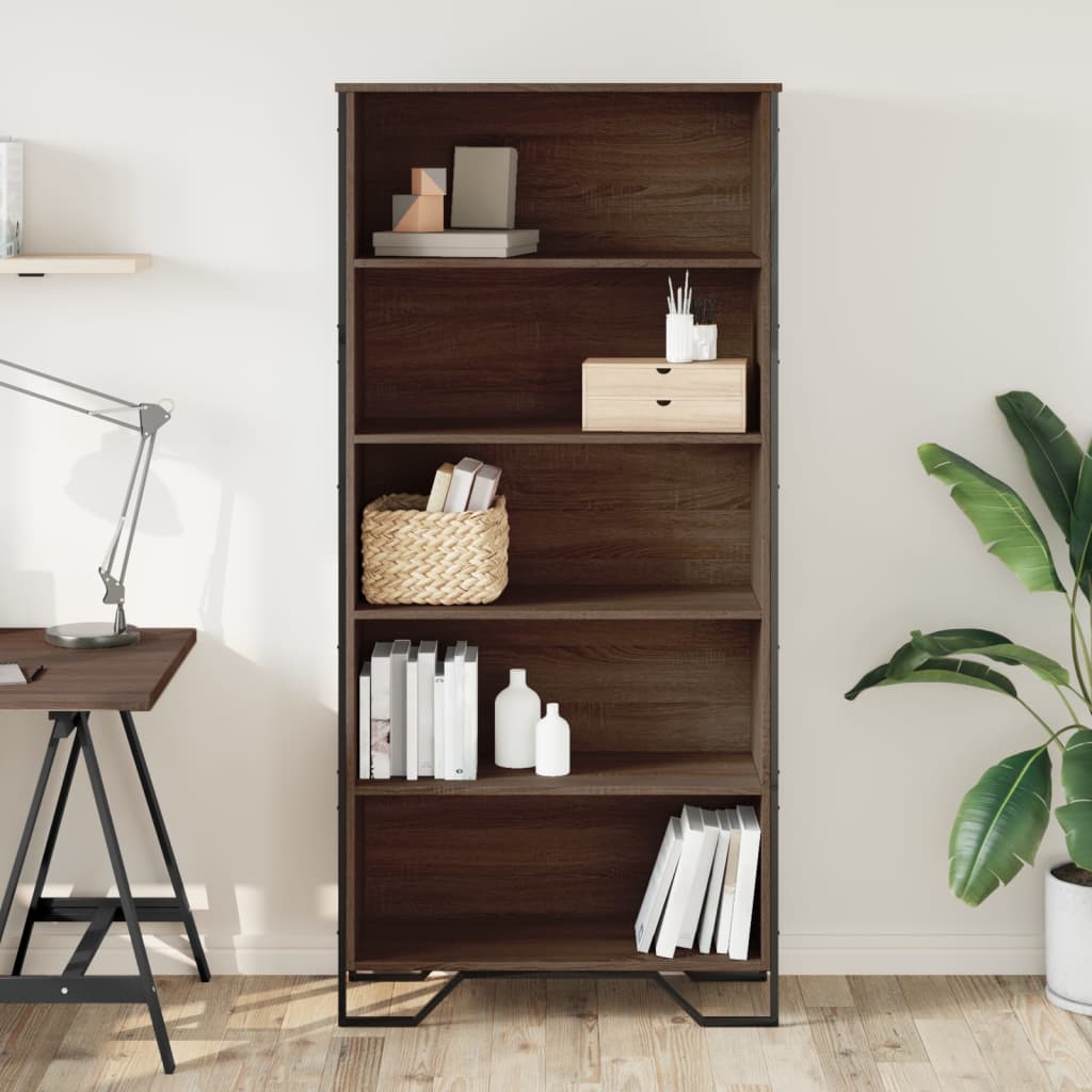 vidaXL Bücherregal Braun Eichen-Optik 80x31x169 cm Holzwerkstoff