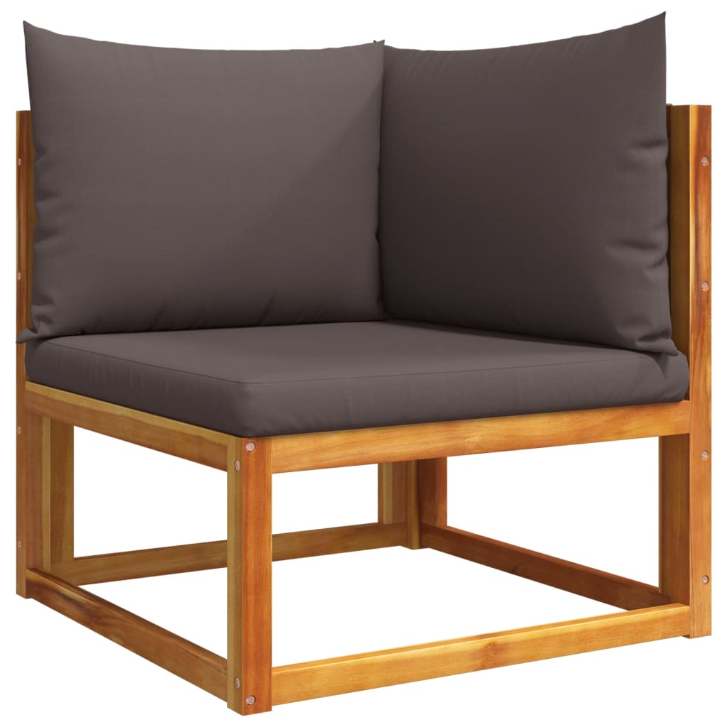 vidaXL 6-tlg. Gartensofa-Set mit Kissen Holz Akazie & Seil