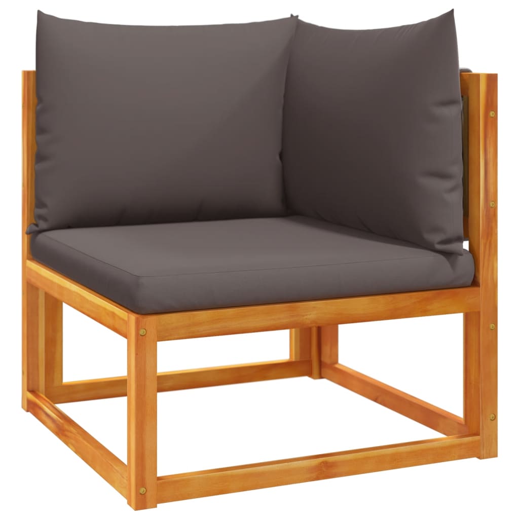 vidaXL 4-tlg. Gartensofa-Set mit Kissen Holz Akazie & Seil
