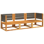 vidaXL 3-tlg. Gartensofa-Set mit Kissen Holz Akazie & Seil