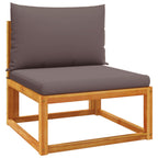 vidaXL 3-tlg. Gartensofa-Set mit Kissen Holz Akazie & Seil