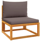 vidaXL 9-tlg. Gartensofa-Set mit Kissen Holz Akazie & Seil