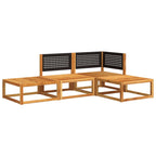 vidaXL 4-tlg. Gartensofa-Set mit Kissen Holz Akazie & Rattan