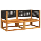 vidaXL Gartensofas-Ecke mit Kissen 2 Stk. Holz Akazie & Rattan