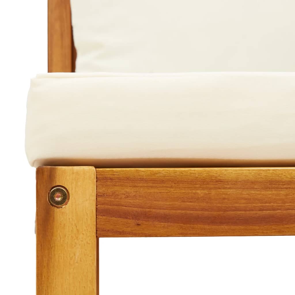 vidaXL Gartensofas-Ecke mit Kissen 2 Stk. Holz Akazie & Rattan