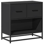 vidaXL Nachttisch Schwarz 60x31x60 cm Holzwerkstoff und Metall