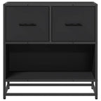 vidaXL Nachttisch Schwarz 60x31x60 cm Holzwerkstoff und Metall