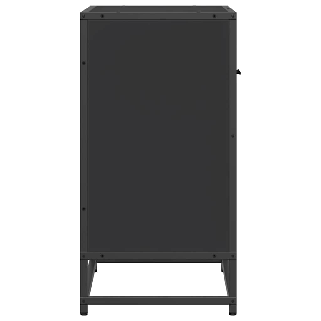 vidaXL Nachttisch Schwarz 60x31x60 cm Holzwerkstoff und Metall