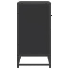 vidaXL Nachttisch Schwarz 60x31x60 cm Holzwerkstoff und Metall