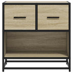 vidaXL Nachttisch Sonoma-Eiche 60x31x60 cm Holzwerkstoff und Metall