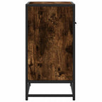 vidaXL Nachttisch Räuchereiche 60x31x60 cm Holzwerkstoff und Metall