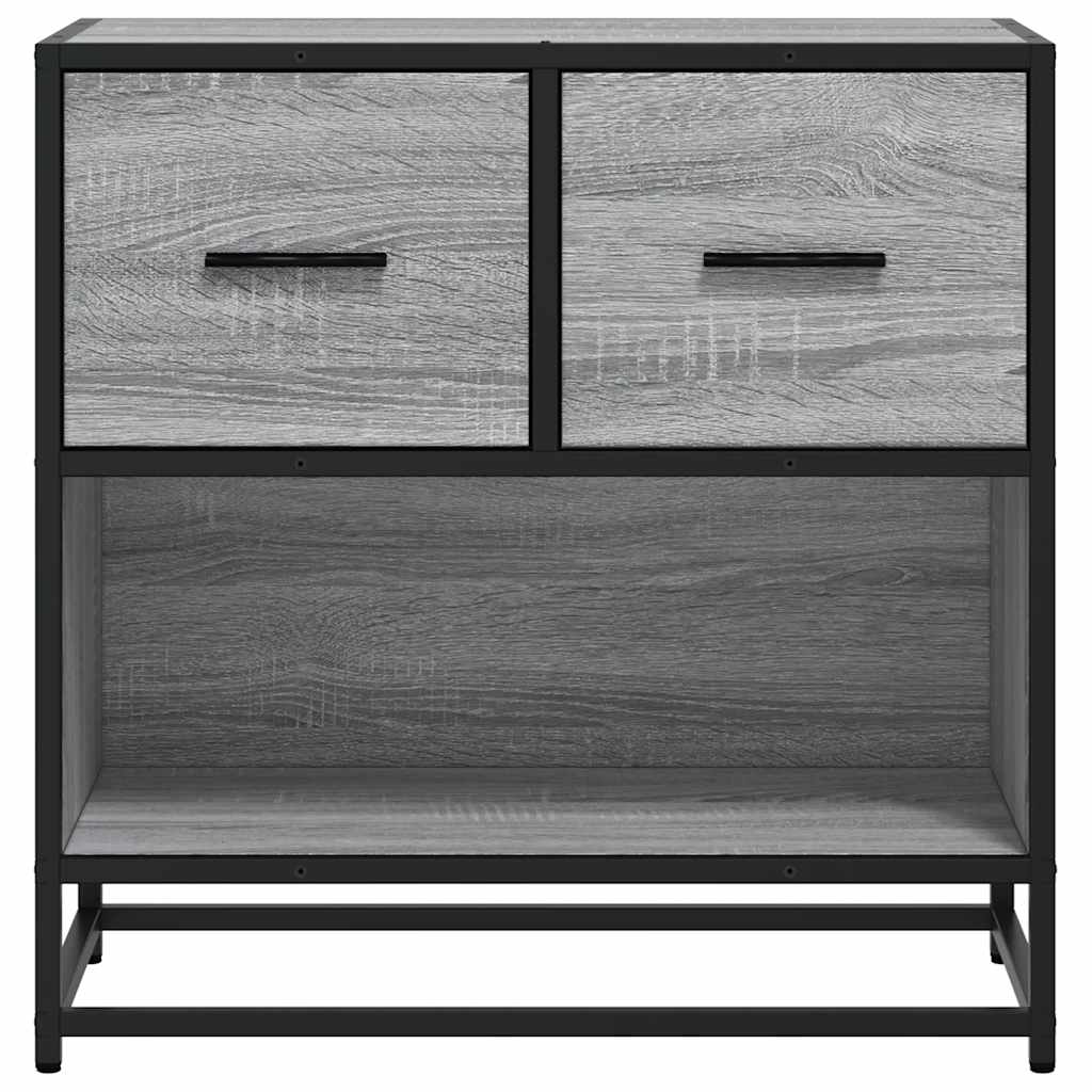 vidaXL Nachttisch Grau Sonoma 60x31x60 cm Holzwerkstoff und Metall