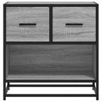 vidaXL Nachttisch Grau Sonoma 60x31x60 cm Holzwerkstoff und Metall