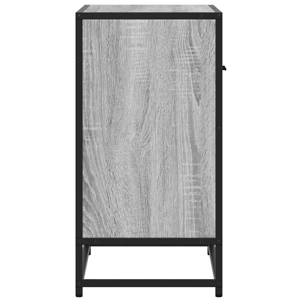 vidaXL Nachttisch Grau Sonoma 60x31x60 cm Holzwerkstoff und Metall