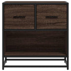 vidaXL Nachttisch Braun Eichen-Optik 60x31x60 cm Holzwerkstoff Metall
