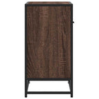 vidaXL Nachttisch Braun Eichen-Optik 60x31x60 cm Holzwerkstoff Metall