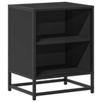 vidaXL Nachttische 2 Stk. Schwarz 40x31x50 cm Holzwerkstoff und Metall